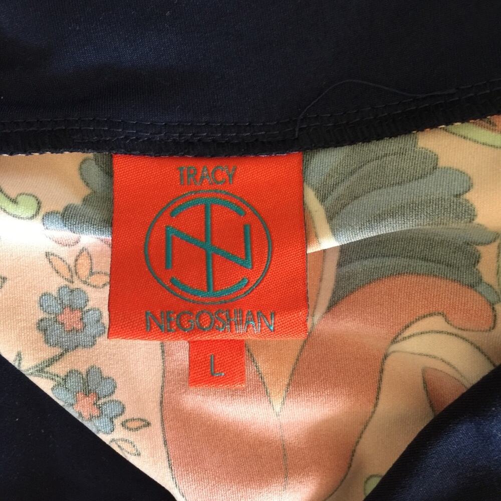 Tracy Negoshian Floral Dress w/ 3/4‎ Sleeves, Size L - Picture 5 of 7